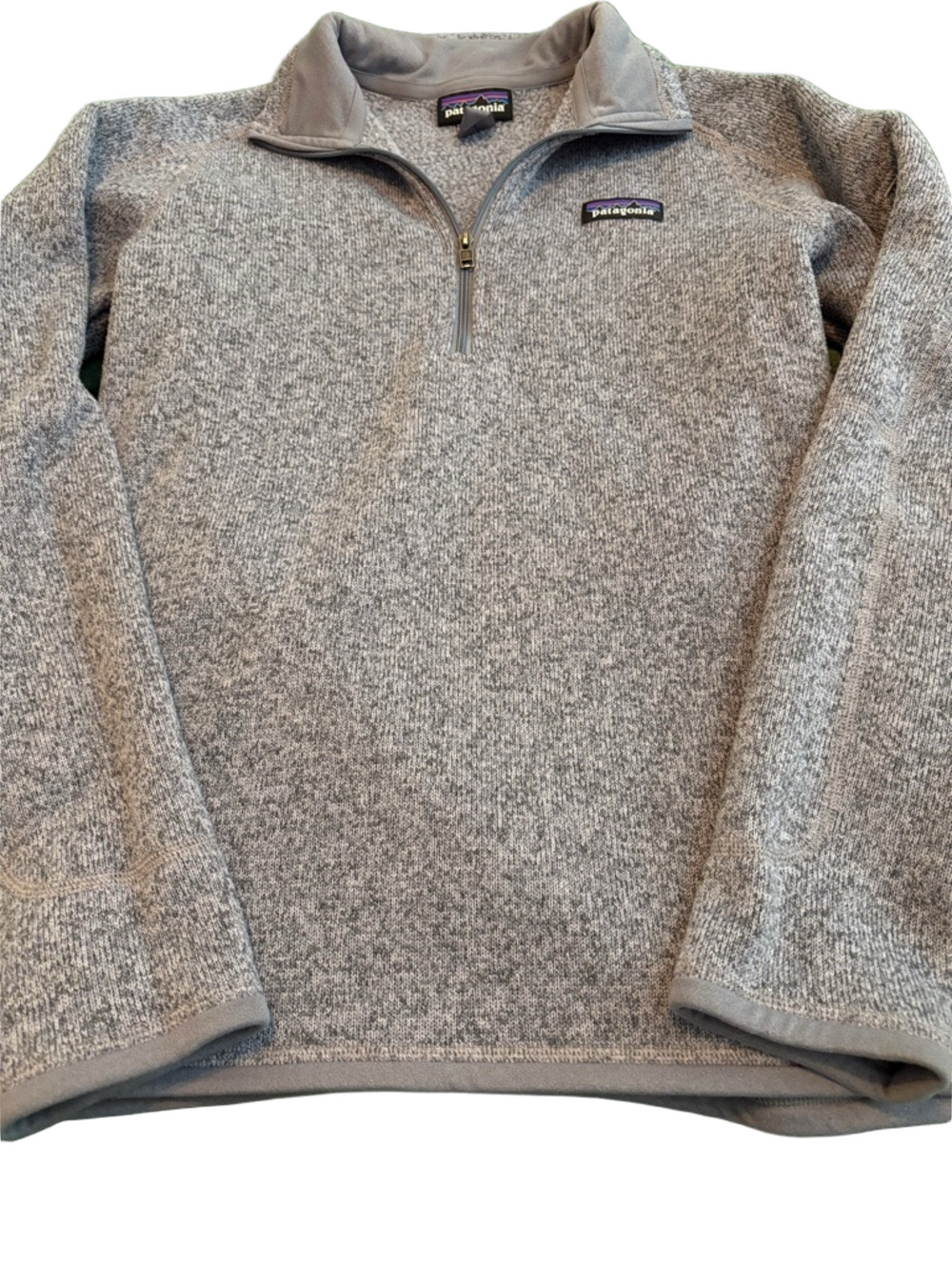 Patagonia Women’s Worn Wear Pullover 1/4 Zip Fleece Lined Gray Purple Tint  M
